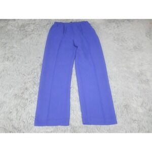 Drapers‎ Studio Pants Womens Medium Purple Straight Leg Pull On Stretch Casual